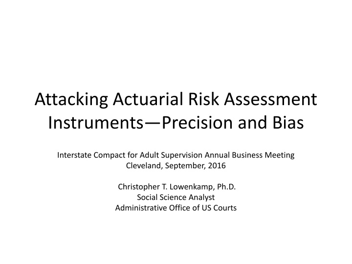 Challenges in Actuarial Risk Assessment Precision and Bias