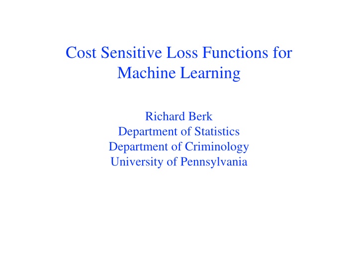 Cost-Sensitive Loss Functions in Machine Learning
