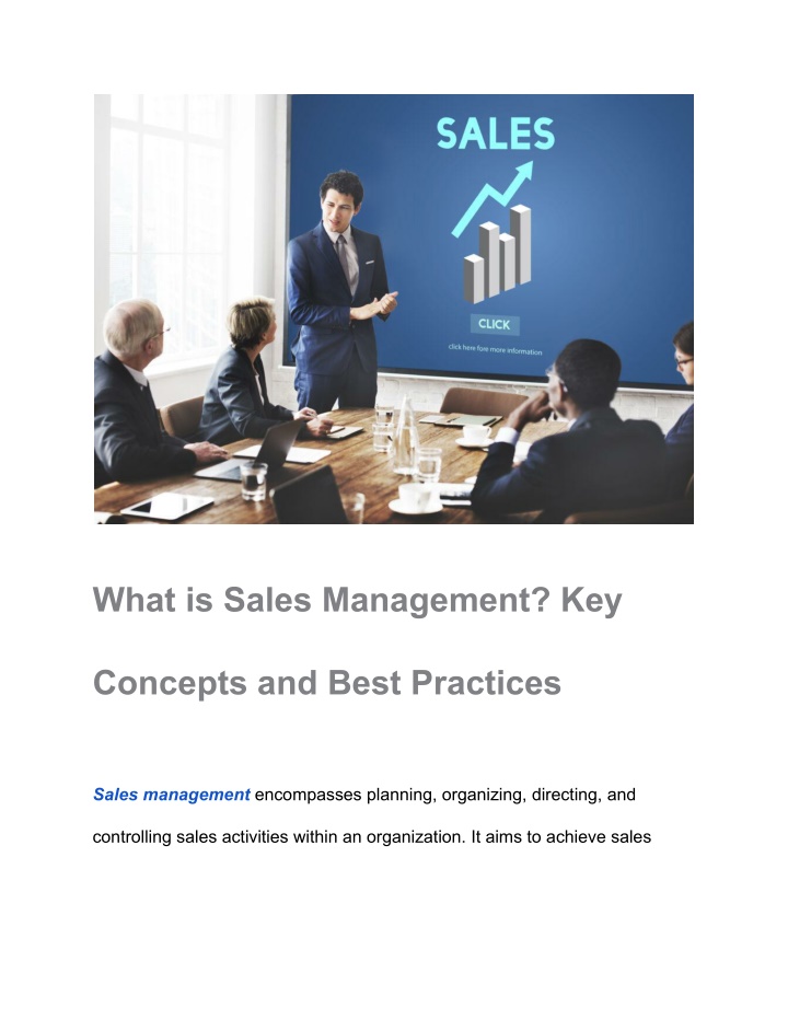 what is sales management key n.w