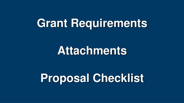 Grant Proposal Requirements and Checklist for SCDD Cycle 45 RFP