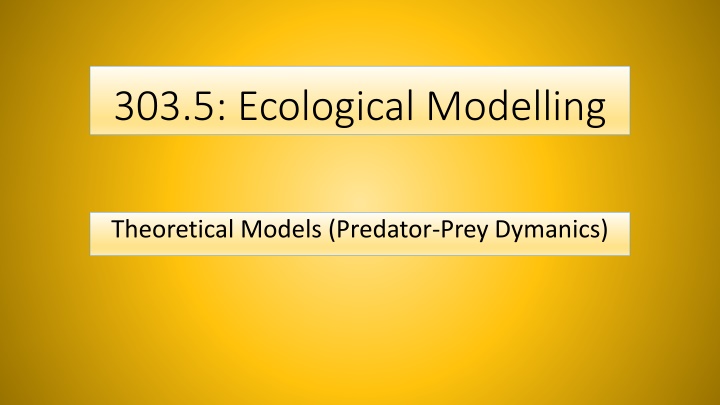 Lotka-Volterra Model for Predator-Prey Dynamics