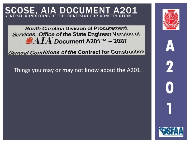 AIA Document A201 for Construction Contracts