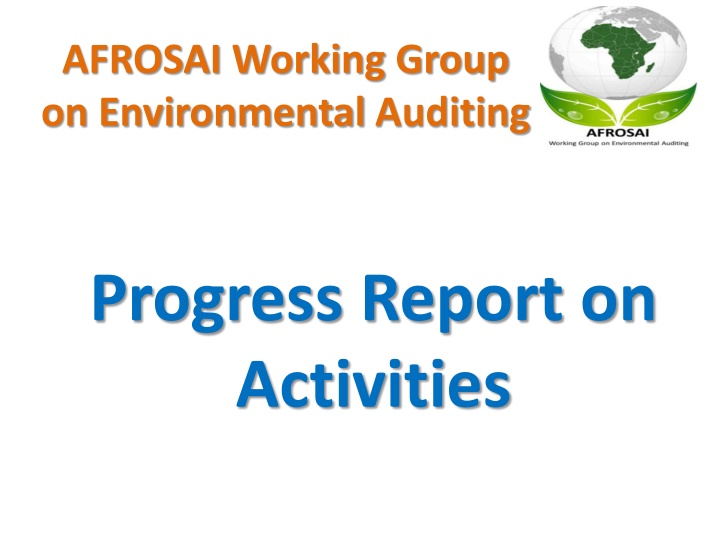 Progress Report of AFROSAI Working Group on Environmental Auditing Activities
