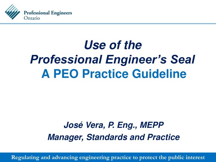 Professional Engineer's Seal Guidelines: Regulating and Protecting Engineering Practice