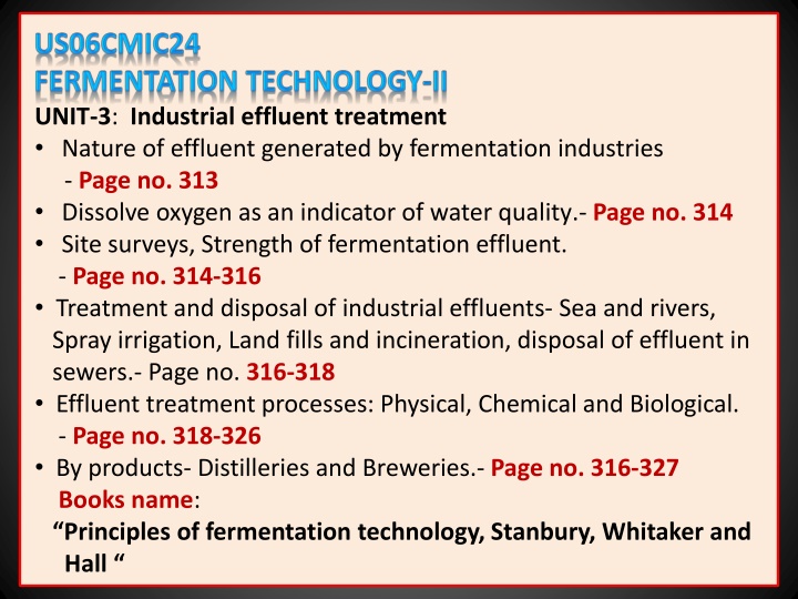 Industrial Effluent Treatment in Fermentation Industries