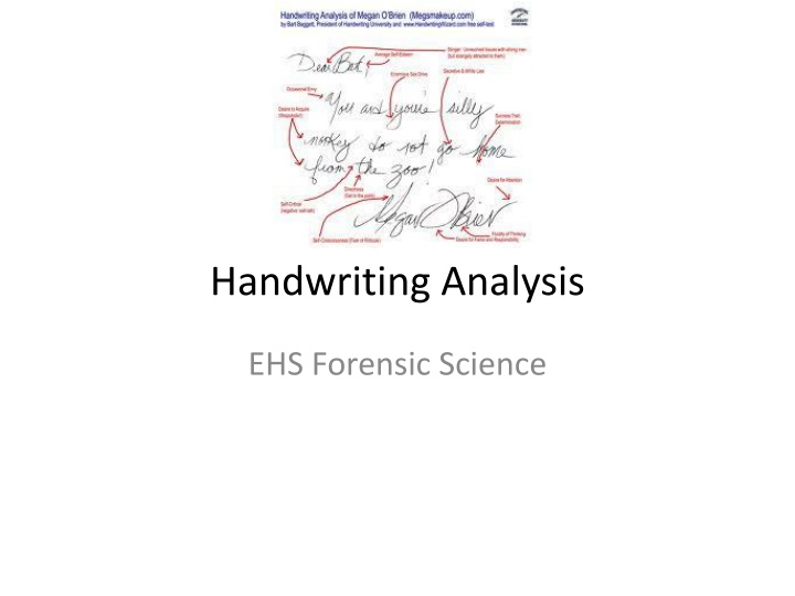 Handwriting Analysis in Forensic Science