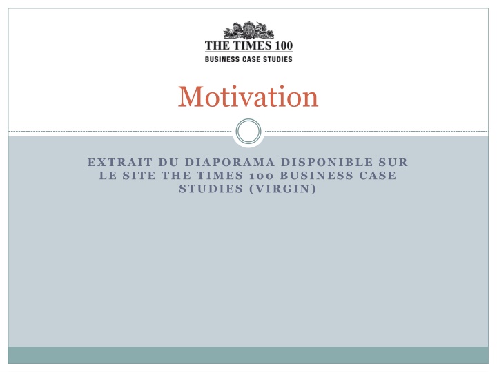 Motivation in Business: Methods and Theories