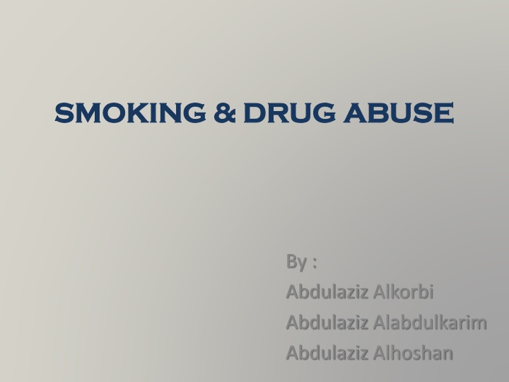 Smoking and Drug Abuse Risks
