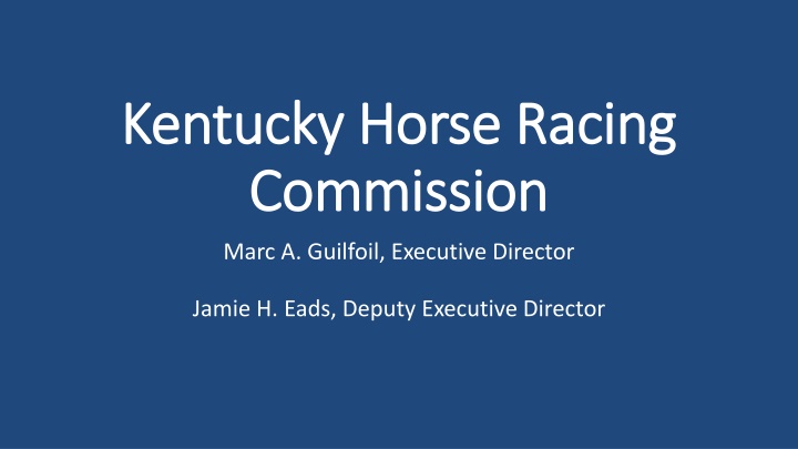 Kentucky Horse Racing: Supporting Equine Breeding in Kentucky