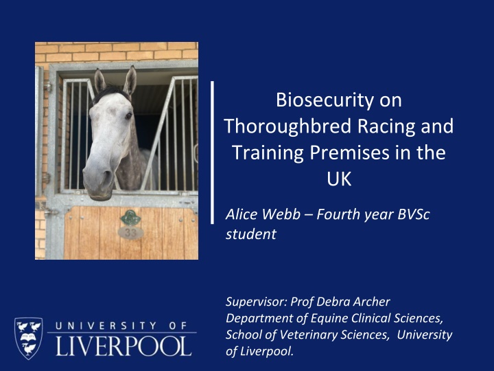 Biosecurity Practices in UK Thoroughbred Racing: A Study by Alice Webb
