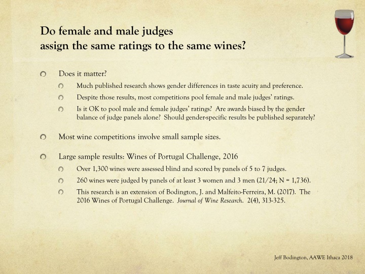 Gender Disparity in Wine Judging: Insights from Wines of Portugal Challenge