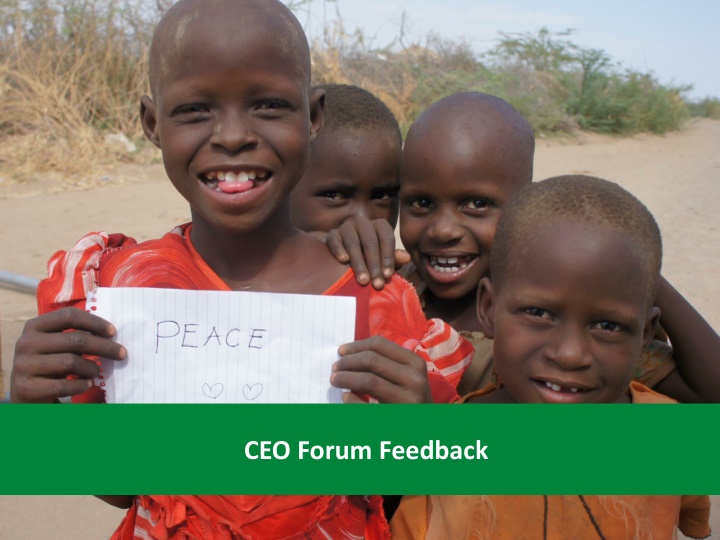 CEO Forum Feedback and Small Voices, Big Dreams Update for 2016