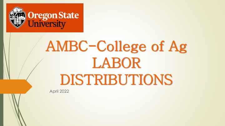 Labor Distribution Form and Process Overview