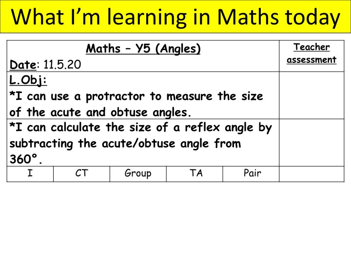 Angles in Year 5 Mathematics