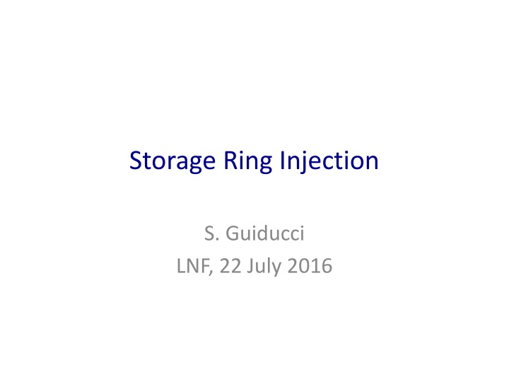 Injection Process in Particle Accelerators