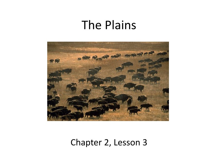 Life and Cultures of the Plains People