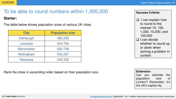 Place Value and Rounding Lesson for Year 5 Students