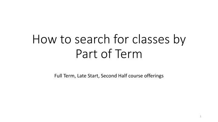 How to Search for Classes by Part of Term in MyNCC