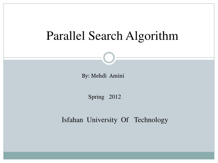 Parallel Search Algorithm - Types and Approaches
