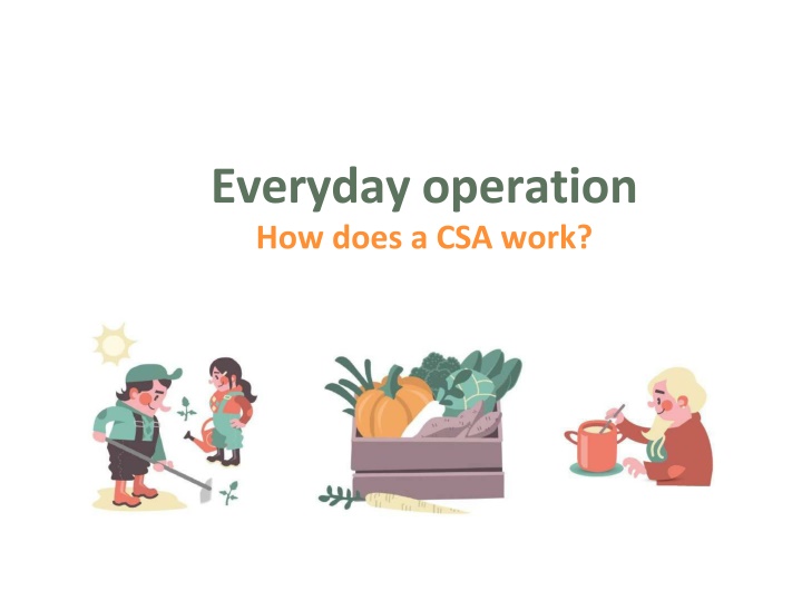 Community Supported Agriculture (CSA) Operations