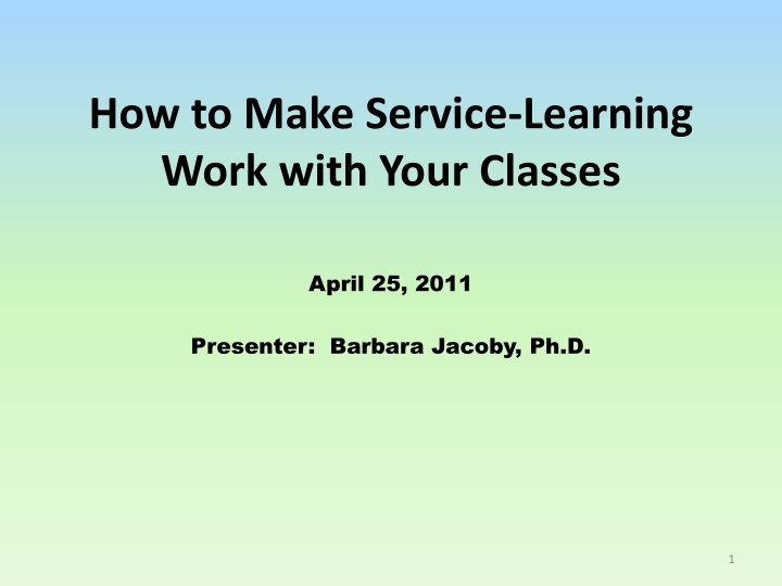 Enhancing Student Success through Service-Learning Initiatives
