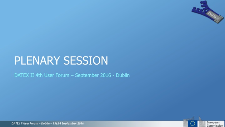 DATEX II User Forum Dublin - September 2016