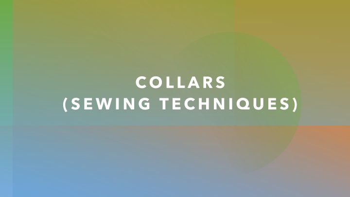 Sewing Techniques for Collars