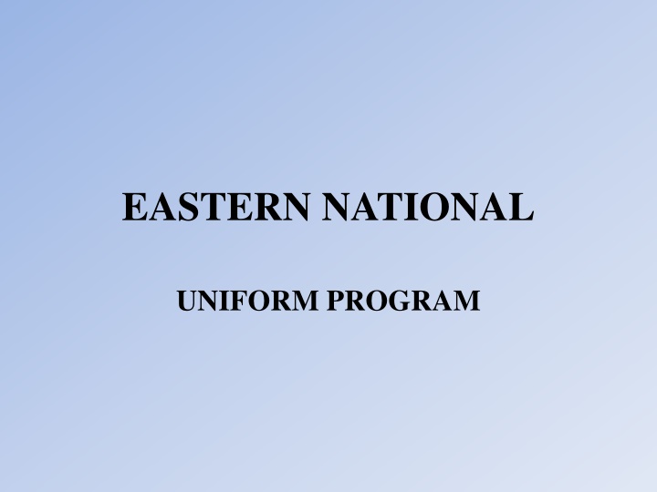 Easy Eastern National Uniform Ordering Process