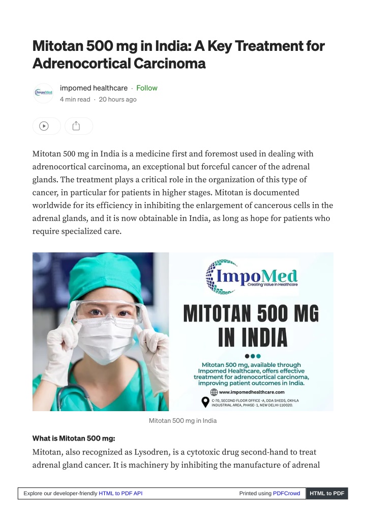 mitotan 500 mg in india a key treatment n.w