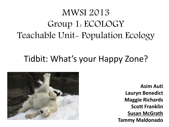 Population Ecology: Niche Concept and Evolutionary Links