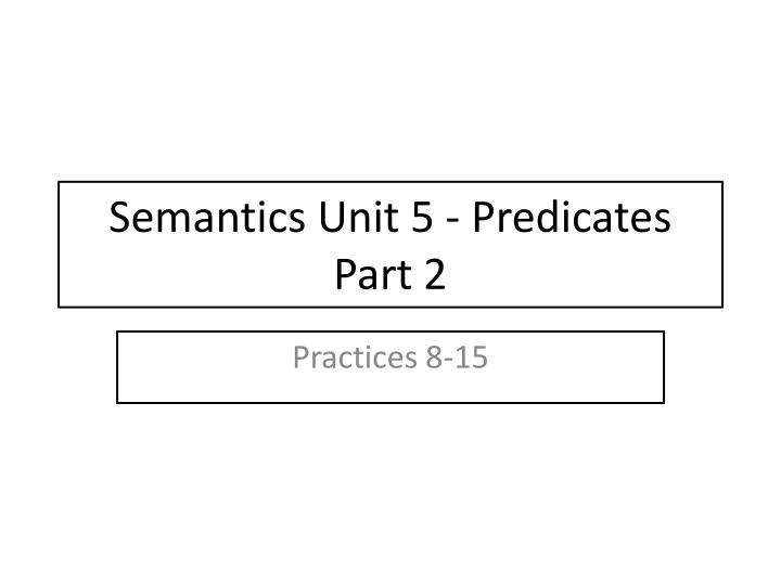 Predicate Degrees in Linguistics