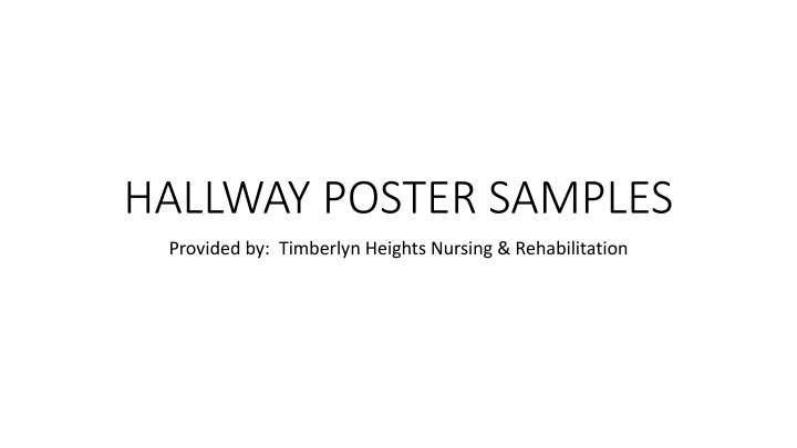 Creative COVID-19 Safety Poster Samples by Timberlyn Heights Nursing & Rehabilitation