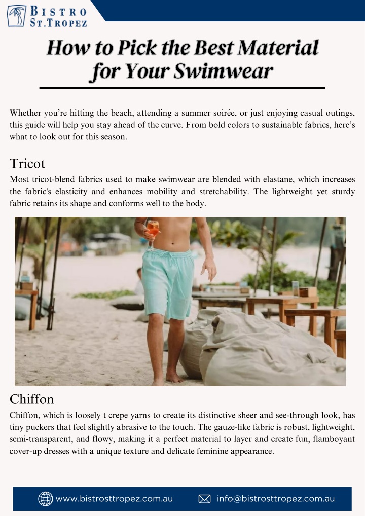 how to pick the best material for your swimwear n.w
