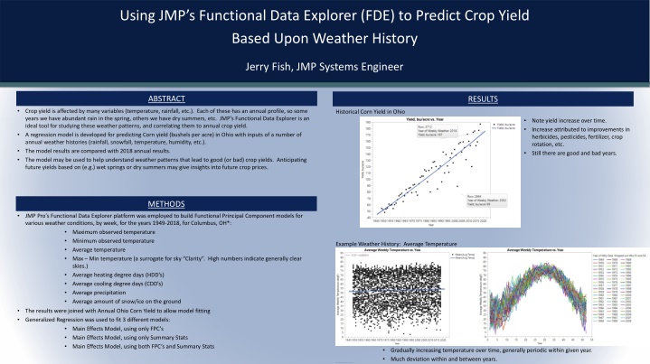 Predicting Crop Yield Using JMP's Functional Data Explorer