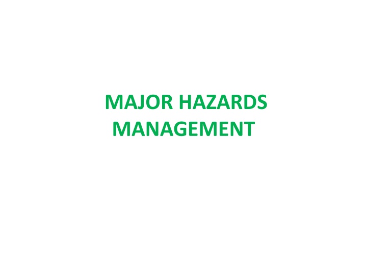 Environmental Hazards and Management