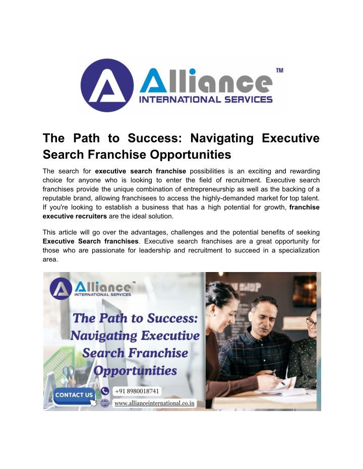 the path to success navigating executive search n.w