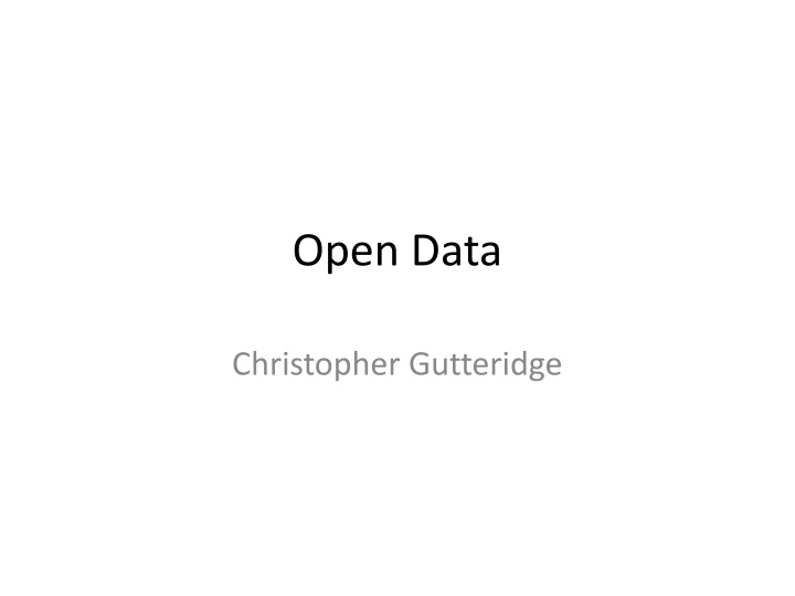 Open Data with Christopher Gutteridge: Future Visions and Nightmares