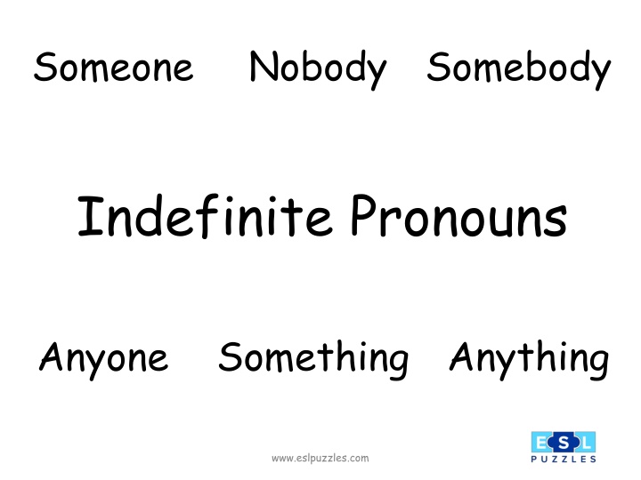 Practice Indefinite Pronouns with ESL Puzzles