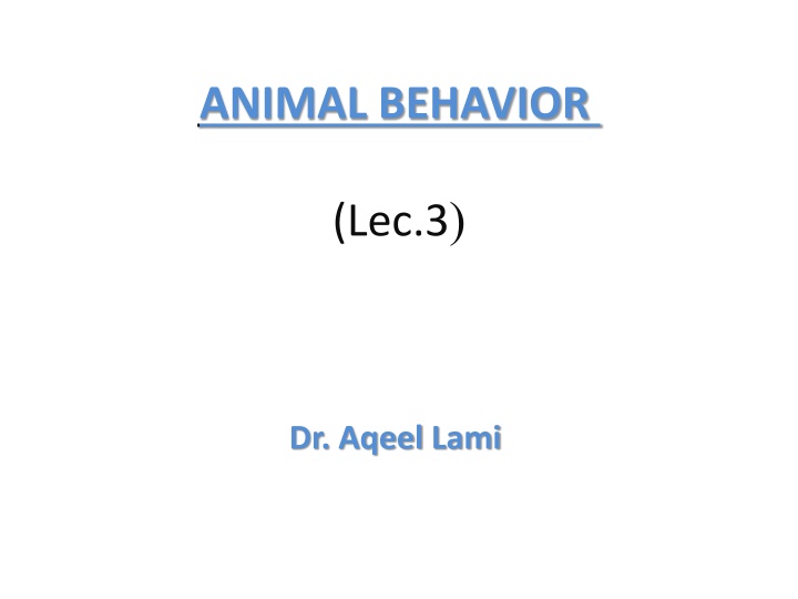 Animal Behavior: Insights into the Machinery of Behavior