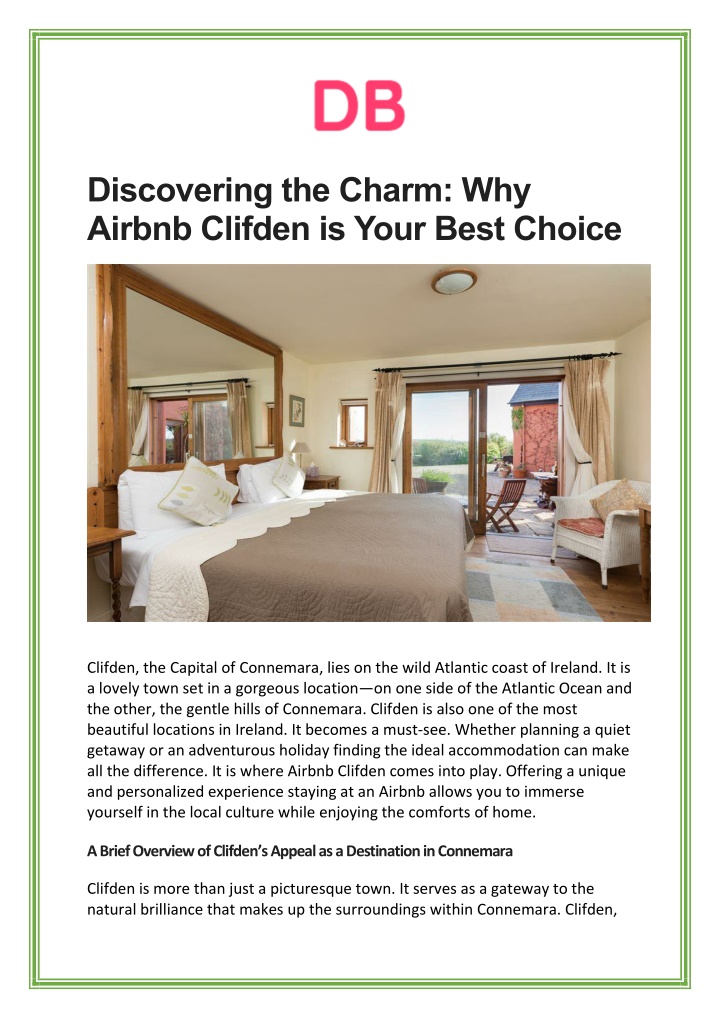 discovering the charm why airbnb clifden is your n.w