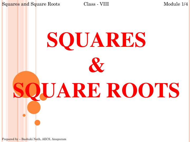 Squares and Square Roots