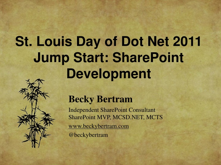 SharePoint Development with Becky Bertram