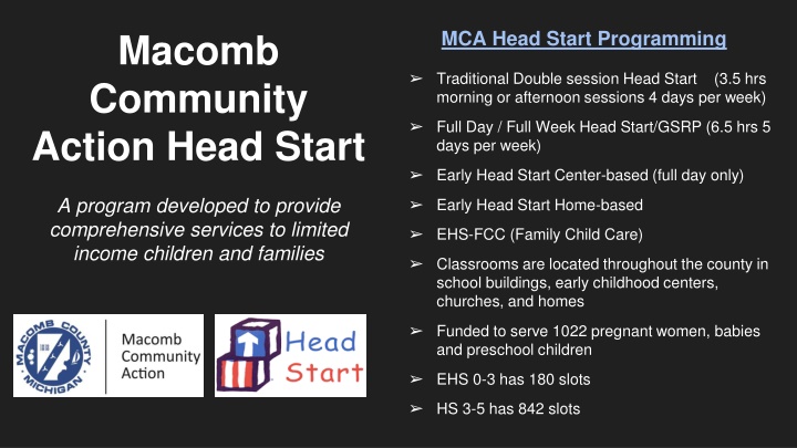 Macomb Community Action Head Start Program Overview