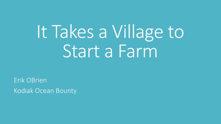 Collaborative Partnerships in Farming Community