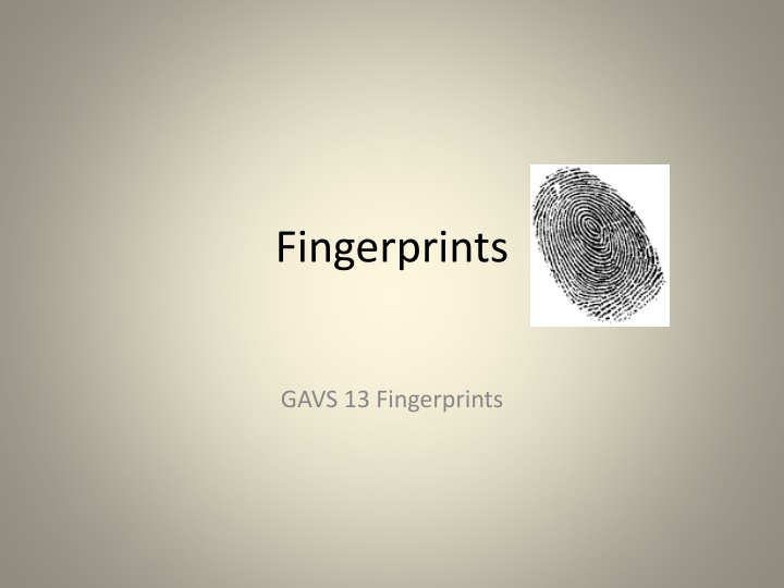 Fingerprints and Their Role in Forensic Science