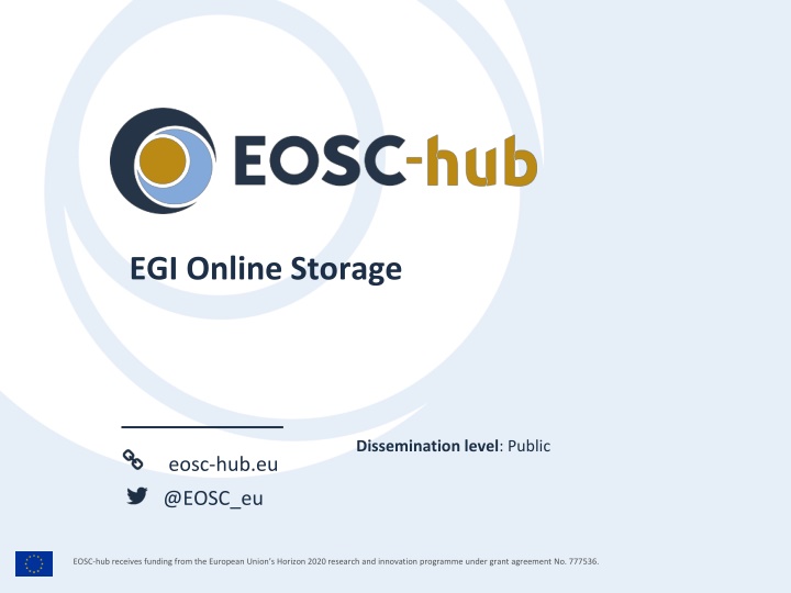 Overview of EGI Online Storage Service Architecture and Interfaces