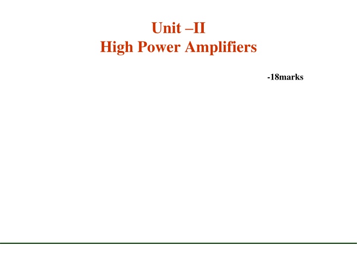 High Power Amplifiers with BJT for Efficient Performance