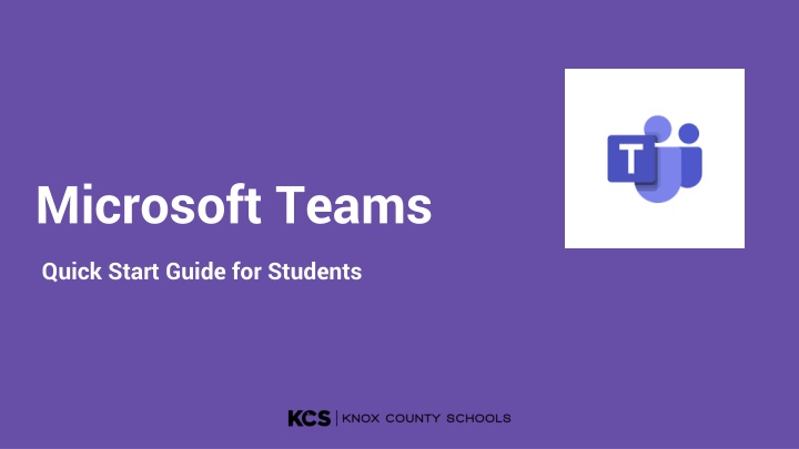 Microsoft Teams Quick Start Guide for Students