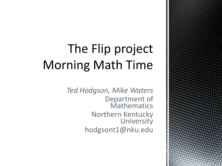 Morning Math Time: Challenges and Insights in Education
