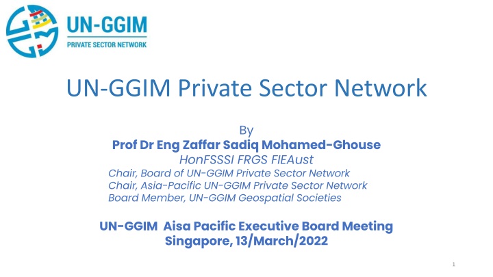 UN-GGIM Private Sector Network: Enhancing Global Geospatial Initiatives